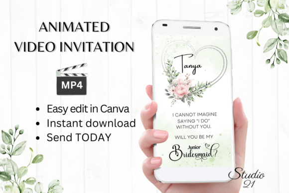 Elegant Pink Roses W3278JM: Digital Invitation Design