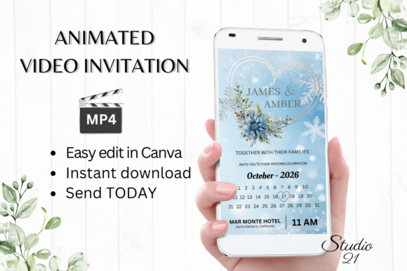 Elegant Winter Wedding Invitations: A Digital Solution