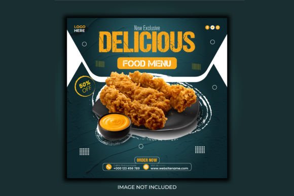 Elevate Your Social Media with Square Food Poster Templates
