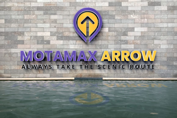 Motamax Arrow Logo Template: A Modern Vector Logo for Dynamic Brands