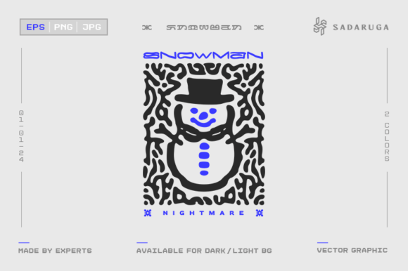 Snowman Nightmare: A Bold Display Font for Edgy Projects