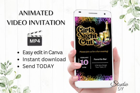 Stunning Mardi Gras Invites: Editable Digital Templates