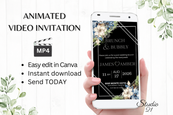 Winter Wedding Brunch Invite W9255: Your Digital Evite Solution